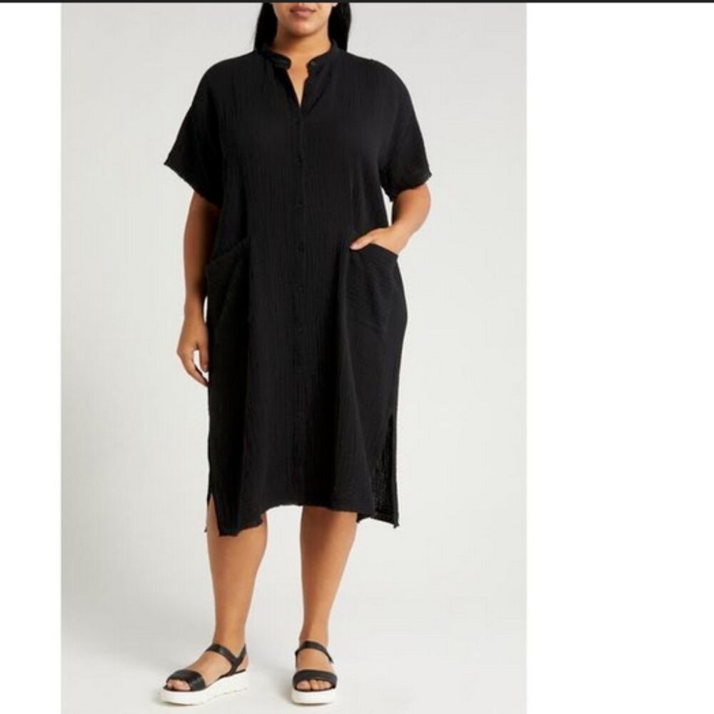 Eileen Fisher Black Mini Dress - Picture 8 of 8